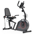16-Level Smart Magnetic Resistance Recumbent Bike with Workout Bands
