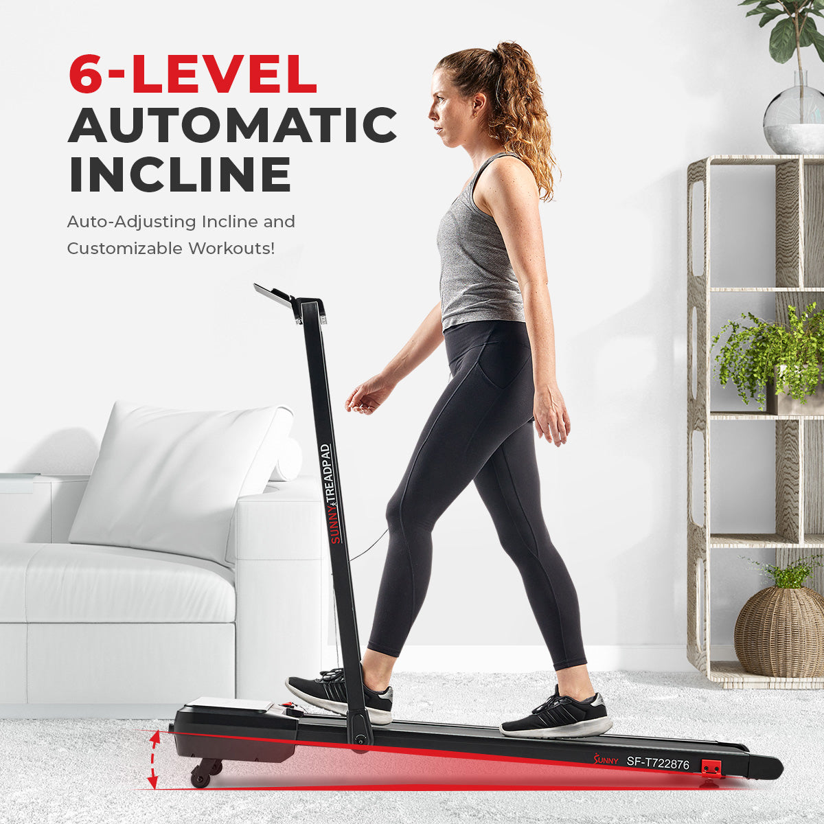 2-in-1 Auto-Incline Walking & Running Treadmill
