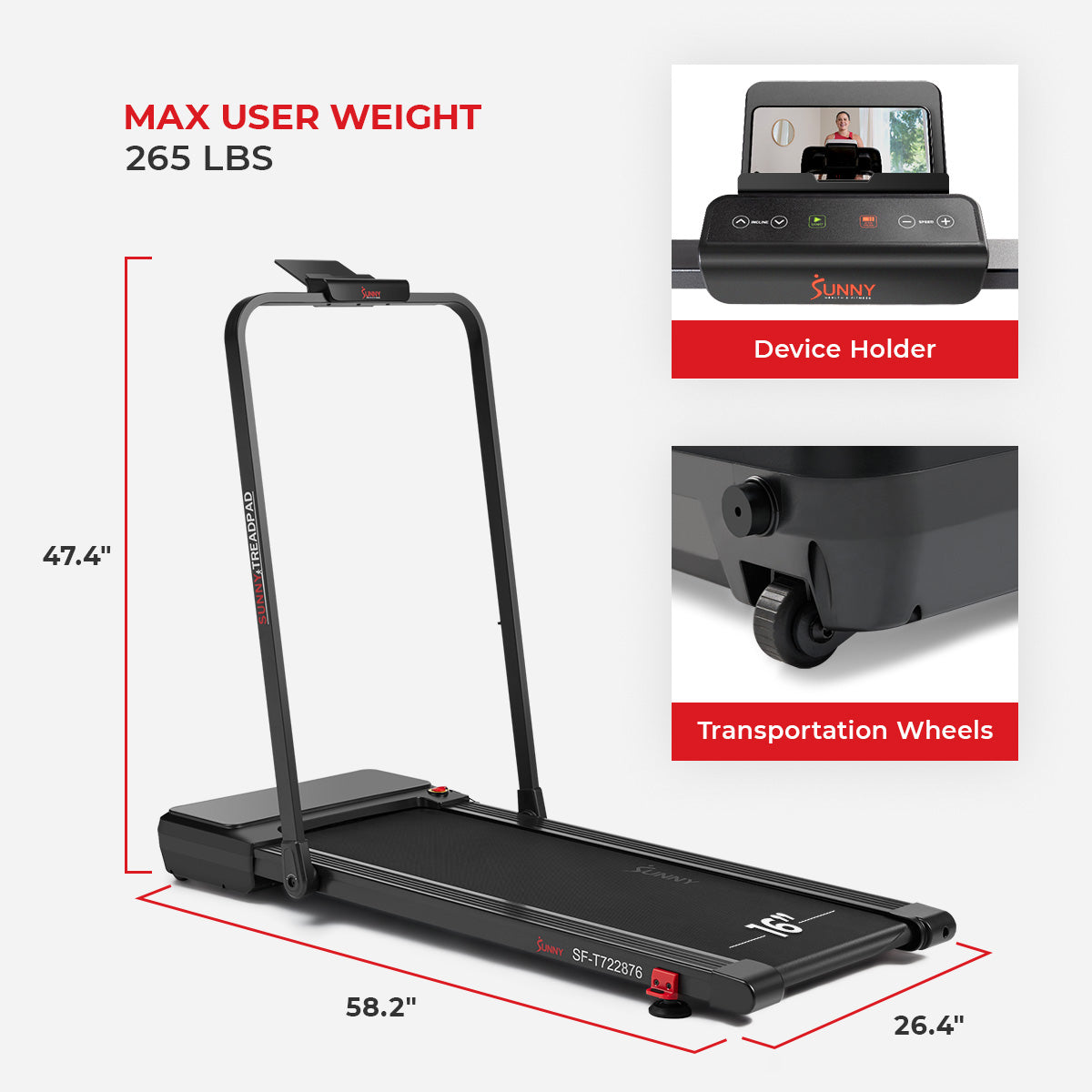 2-in-1 Auto-Incline Walking & Running Treadmill